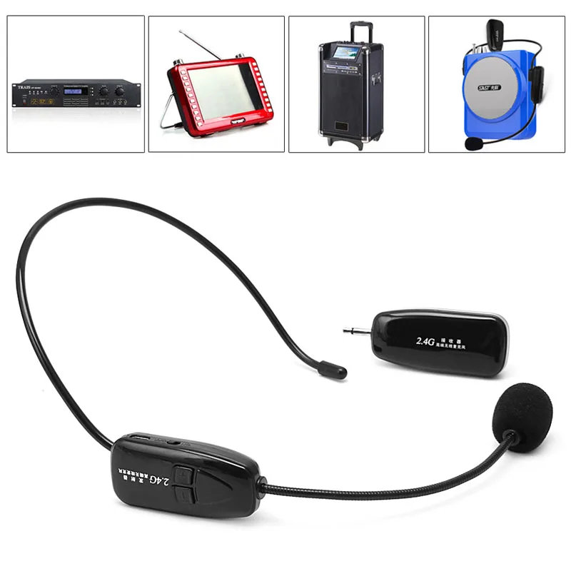 2 4G беспроводной микрофон гарнитура мегафон радио для речи громкоговоритель