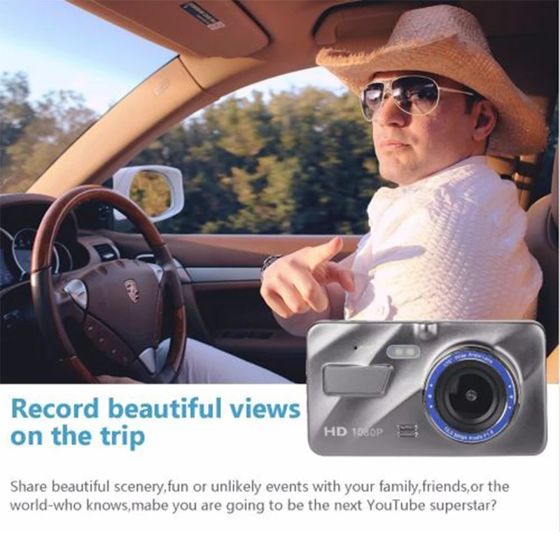 Регистраторы Двойной объектив Видеорегистраторы для автомобилей Камера Full HD 1080p