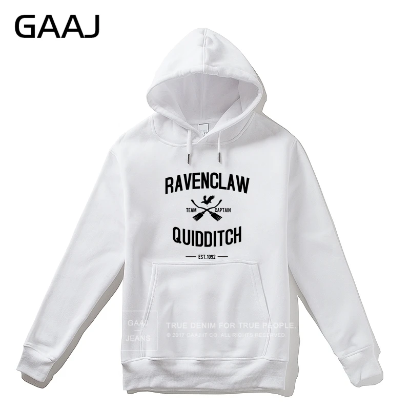"Ravenclaw Quidditch Team" мужская толстовка с капюшоном женские толстовки Повседневная брендовая одежда новая куртка с капюшоном модная флисовая# 9525Q - Цвет: White