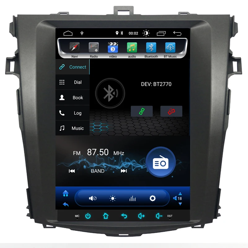 9," новейший Tesla Android 8,1 подходит для TOYOTA Corolla 2007 2009 2010 2011 2012 Авто A/C автомобильный dvd-плеер навигация gps радио