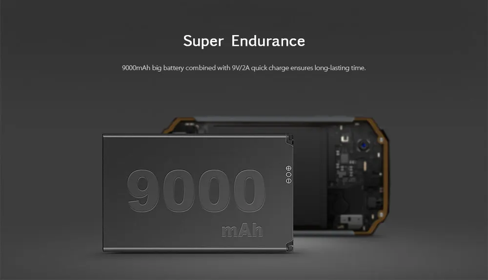 Poptel P9000 MAX IP68 пыле 9000 мАч смартфон 5 &quotAndroid 7 0 MTK6750V Восьмиядерный 4G B + 6 лицо Красота