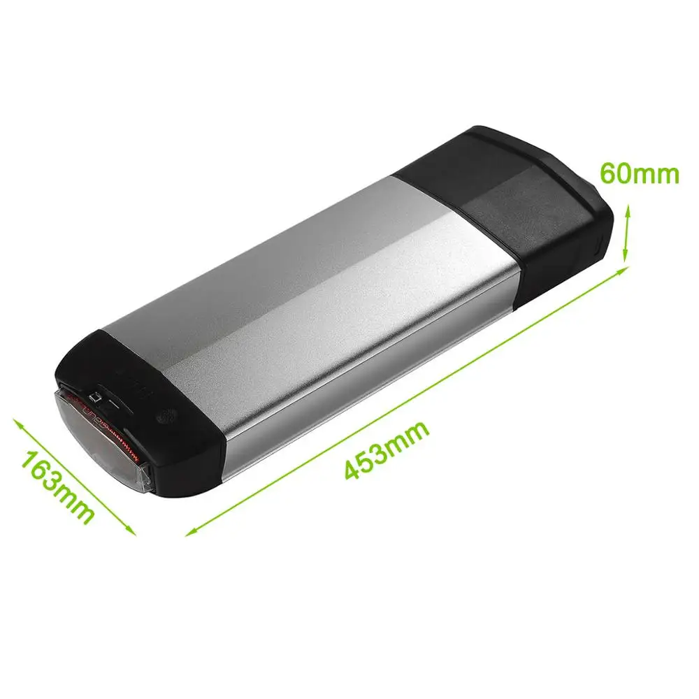 Electric Bicycle 36V 13Ah 16Ah lithium ion battery with Double Layer Luggage Carrier Rear Rack Battery Tail Light Free Shipping | Спорт и
