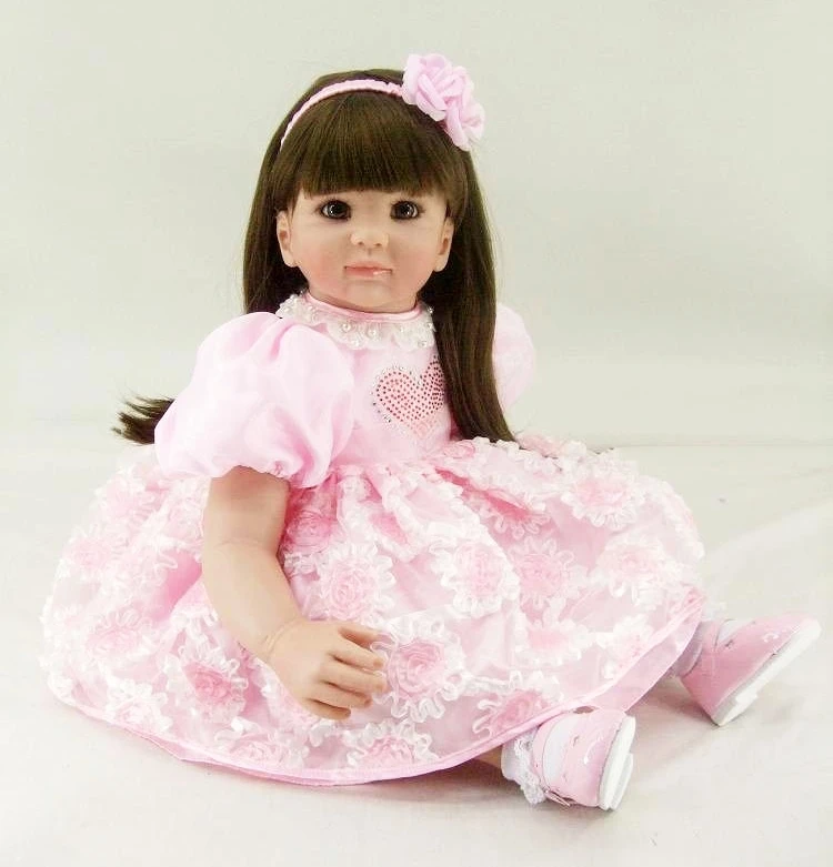 Dollmai бутик 60 см винилсиликоновых reborn baby doll Игрушки для новорожденных девочек