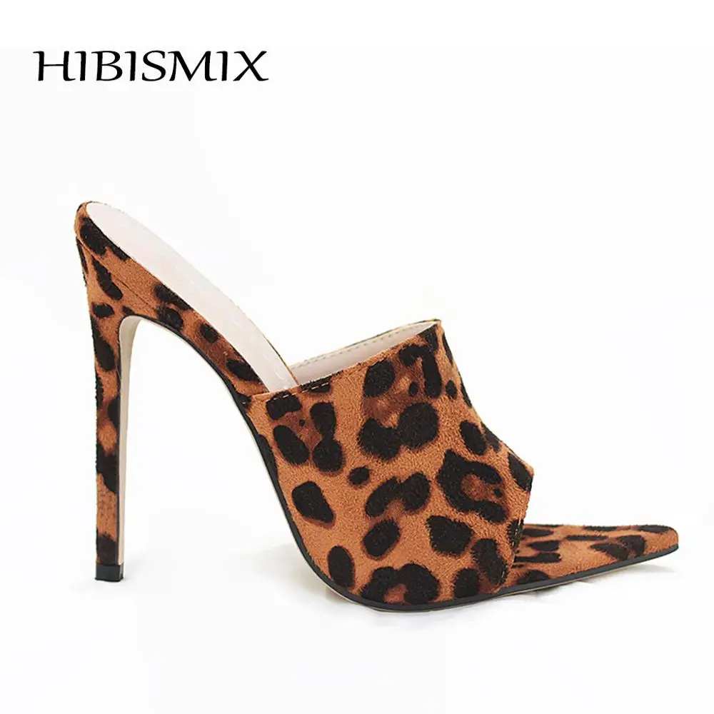 Туфли HIBISMIX женские на высоком тонком каблуке заостренный носок пикантные