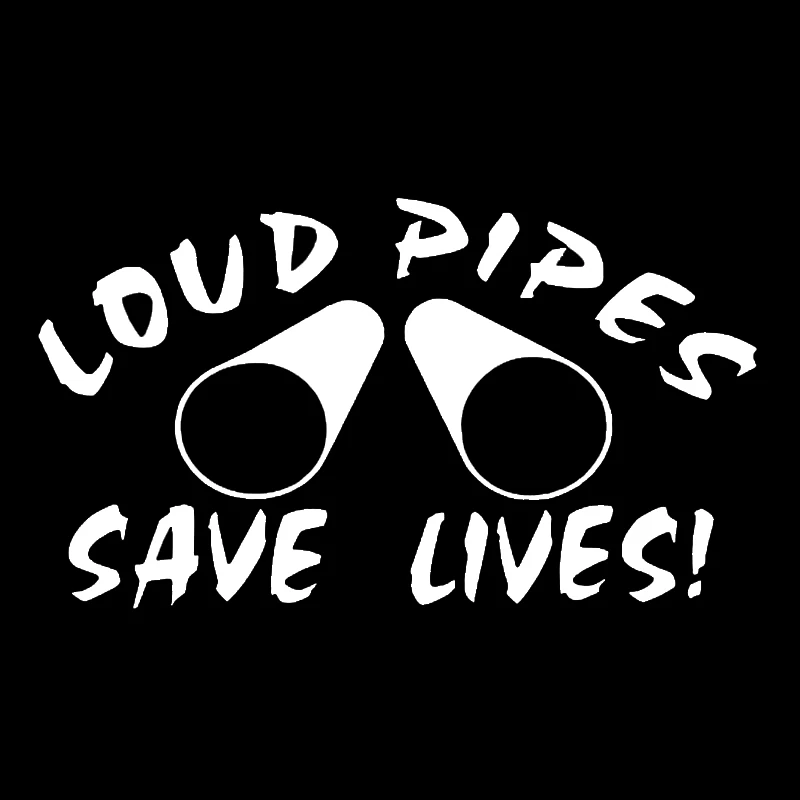 Car Styling Funny LOUD PIPES SAVE LIVES Vinyl Window Stickers 14.5cm*8cm Black/Silver/Laser | Автомобили и мотоциклы