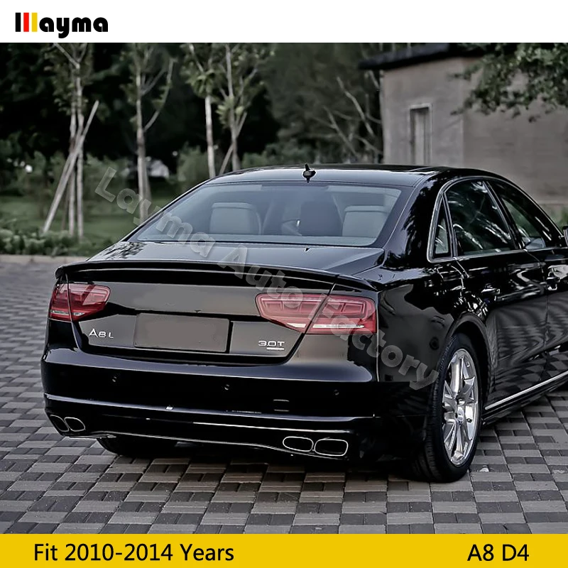 Задний спойлер багажника из углеродного волокна ABT для AUDI A8 D4 2010 2011 2012 2013 года A8 CF(3 шт