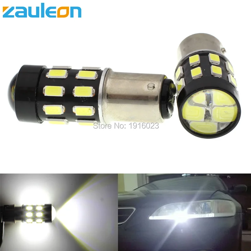 Zauleon 2 шт. S25 BAY15D P21/5 Вт 1157 LED Белый DRL обратный резервный сигнал поворота авто Замена