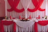 10ft x 20ft hot red with white wedding backdrop luxury wedding decoration