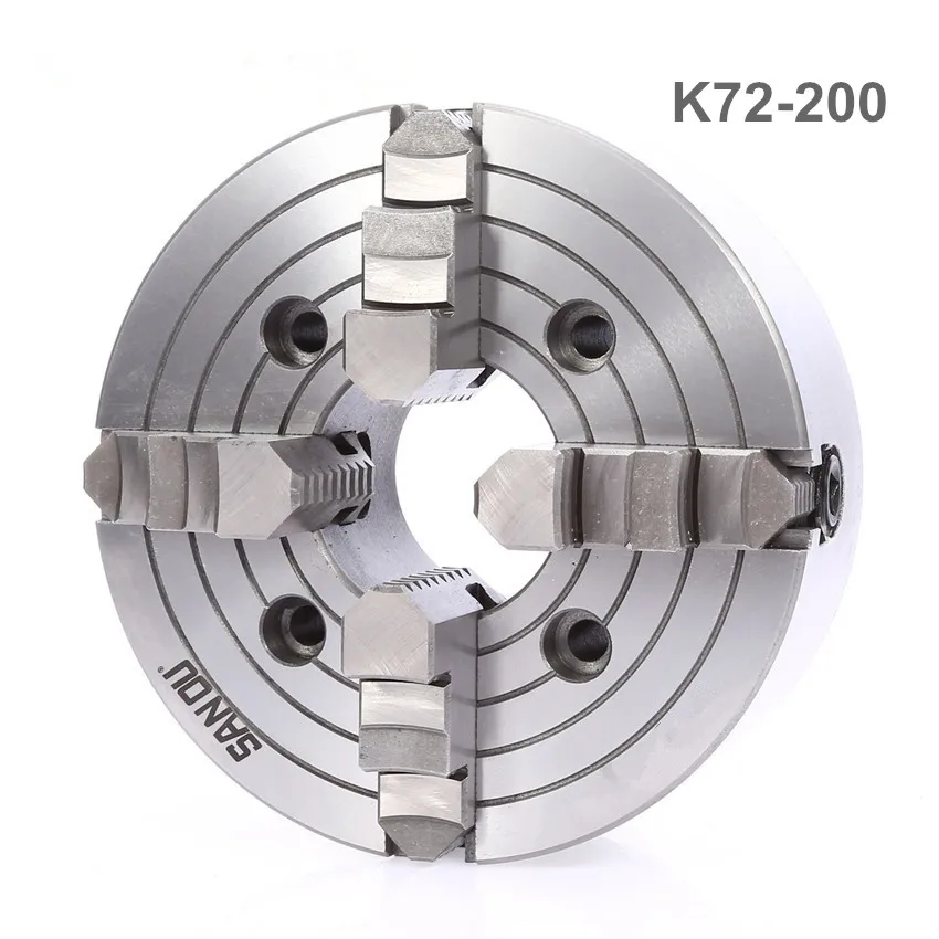 K72-200 4 кулачковый токарный патрон четыре кулачковый независимый патрон 200 мм Руководство для сварки Позиционер поворотный стол 1PK аксессуары для токарного станка