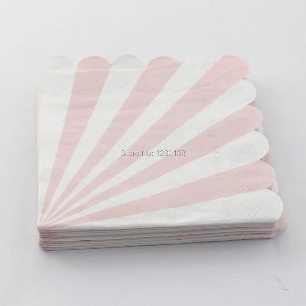 Быстрая доставка розовая полосатая посуда для вечеринки ранцы тарелки карнавал