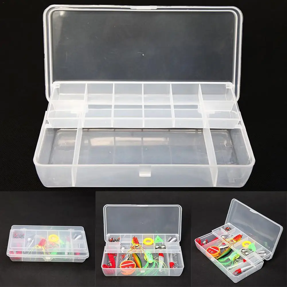 Высокое качество 2 слоя коробка для ловли рыбы портативная прозрачная видимая