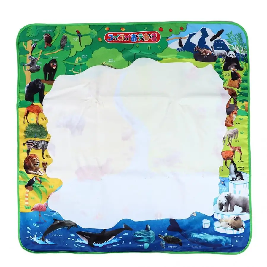 Mat 78x78cm 100*100 см большой магический водный коврик для рисования для малышей, детский коврик для рисования, коврик для письма, игрушка для обучения подарки для детей - Цвет: Mat 78x78cm