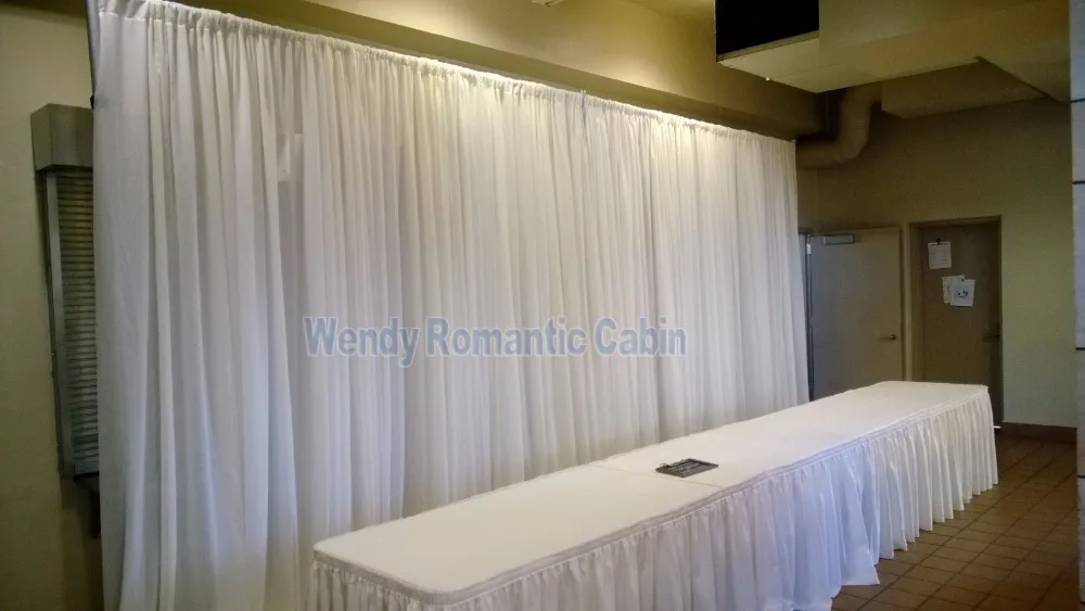 

10ft * 20ft Pure White stage curtain wedding backdrop Event Supply