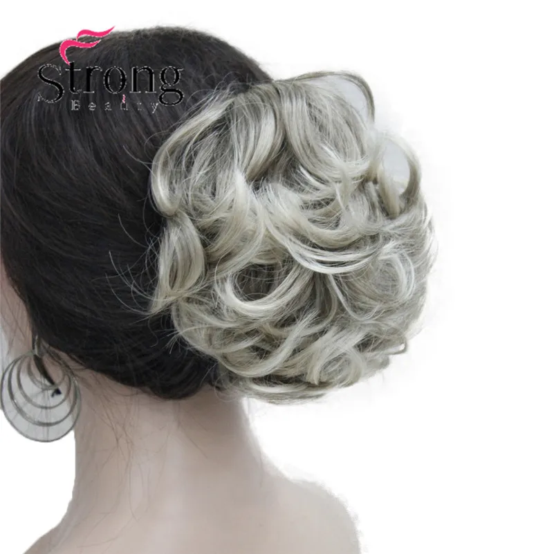 StrongBeauty, короткий конский хвост, накладные волосы, синтетические волосы, волнистые, на заколках, накладные волосы, цвет на выбор