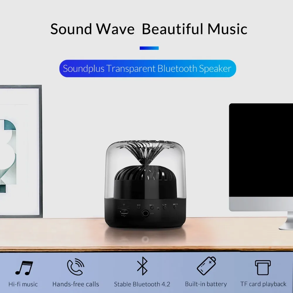 ORICO Bluetooth V4.2 мини прозрачный беспроводной динамик супер бас стерео портативный с 3