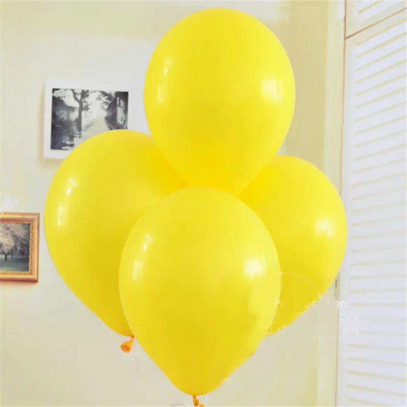 03 yellow 10 шт./пакет 1" Биоразлагаемые простые круглый латексный шарики, День подарков будущей матери день рождения свадьбы юбилей украшения - Цвет: 03 yellow