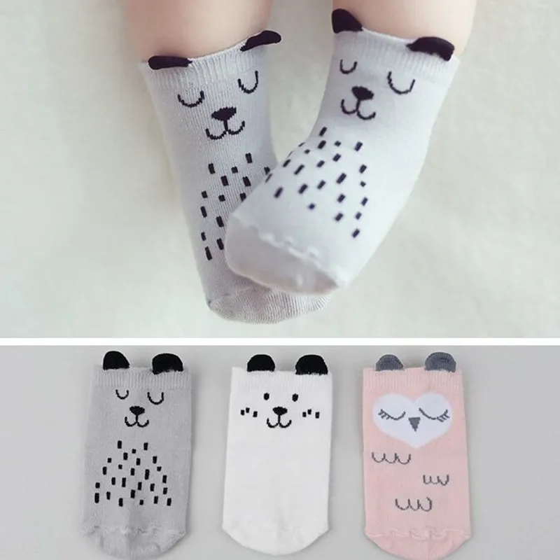2020 New Spring Baby Socks Newborn Cotton Boys Girls Cute Toddler Asymmetry Anti-slip Socks