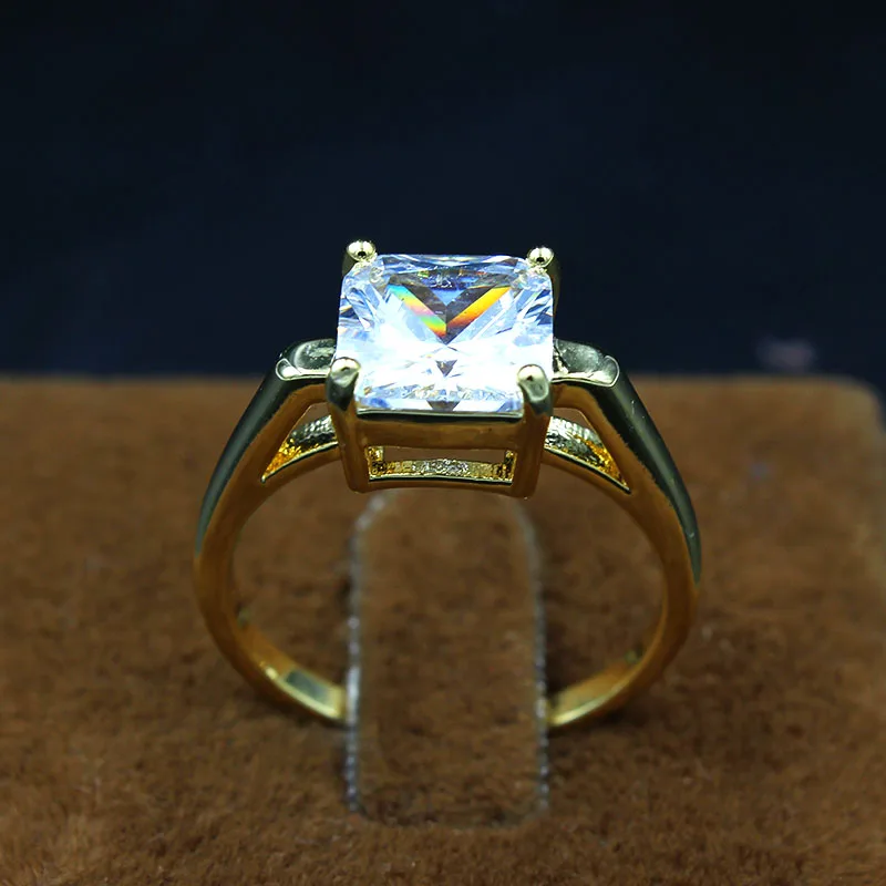 Новинка 2017 обручальные кольца золотого цвета для женщин прозрачные 2 25 карат