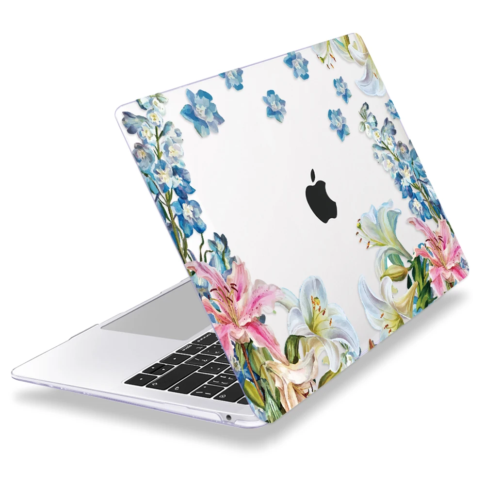 Flowers Laptop Case for Apple MacBook Pro Air Retina 11 12 13 15 Inch Touch bar Hard Cover Shell Sleeve with Free Gift