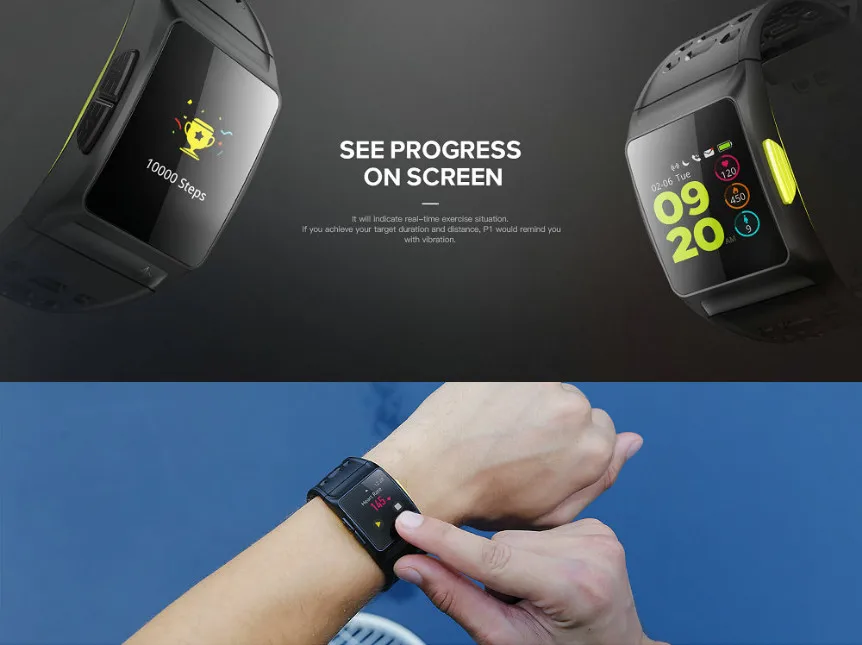 Iwownfit Iwown P1 поддержка gps динамический сердечный ритм ECG Обнаружение HRV анализ Встроенный gps ips часы