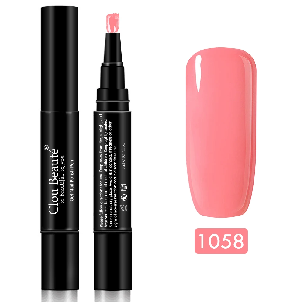 1058 Clou Beaute 60 чистых цветов гель лак для ногтей ручка paznokcie Маникюр УФ-гель для ногтей Гибридный гель лак для ногтей набор гель-краски - Цвет: 1058