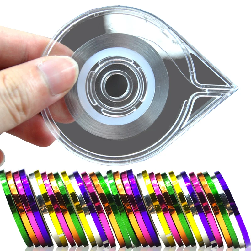 Маникюрный салон стрипинг лента линия инструмент стикер для ногтей с держателем