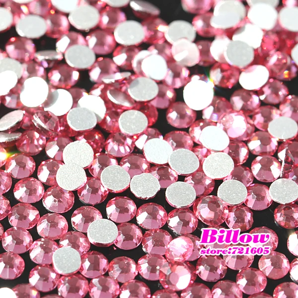 SS5(1.7-1.8mm) 1440pcs/bag Flat Back Rose Rhinestones Gule On Decorative Glass Strass Crystal Glitter Rhinestone For Nails B0829 | Дом и сад