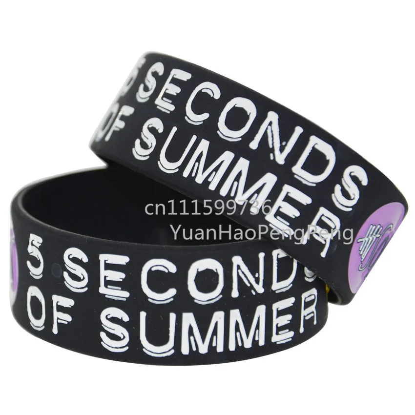 25 шт./лот 5SOS логотип 5 секунд лета силиконовый браслет|bracelet silicon logo|wristband 5sos5sos wristband