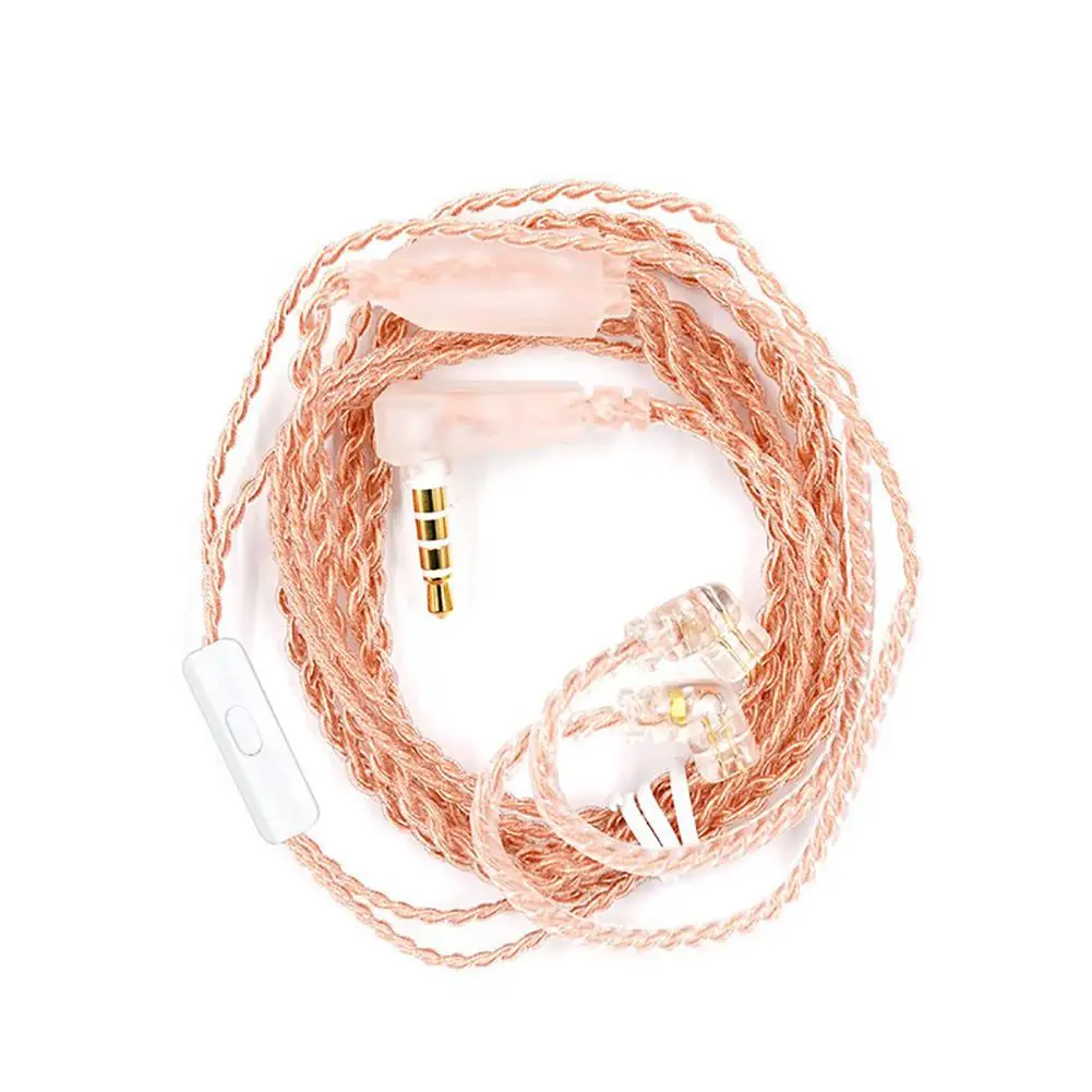 

KZ 0.75mm Gold-plated B/C Pin Earphone Cable for KZ-ZST/ES4 KZ-ZSN with Mic Replacement Cable For KZ Oxygen Free Copper Cable