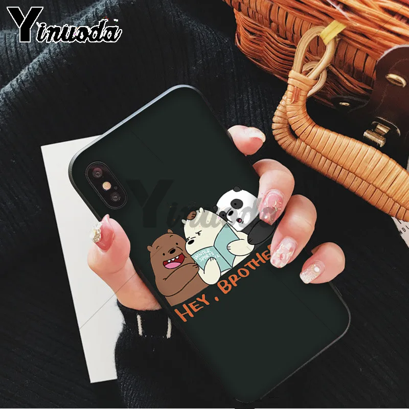 Yinuoda Мы Голые Медведи miniso Coque чехол для телефона для iPhone 6S 6plus 7plus 8 8Plus X Xs MAX 5 5S XR - Цвет: A6