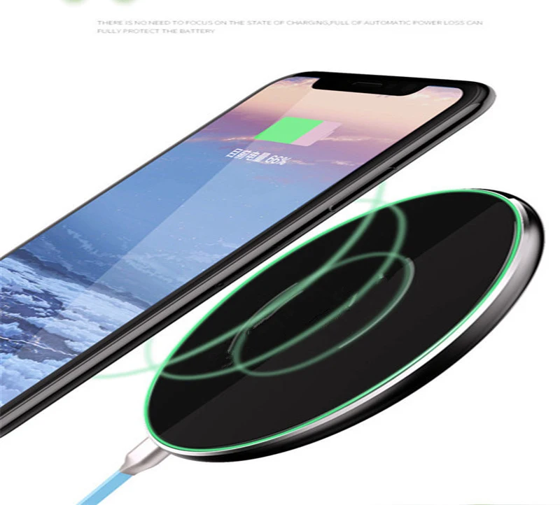 20 шт. Быстрое беспроводное зарядное устройство безопасное Qi для iPhone 8 X XR XS Max Samsung S8
