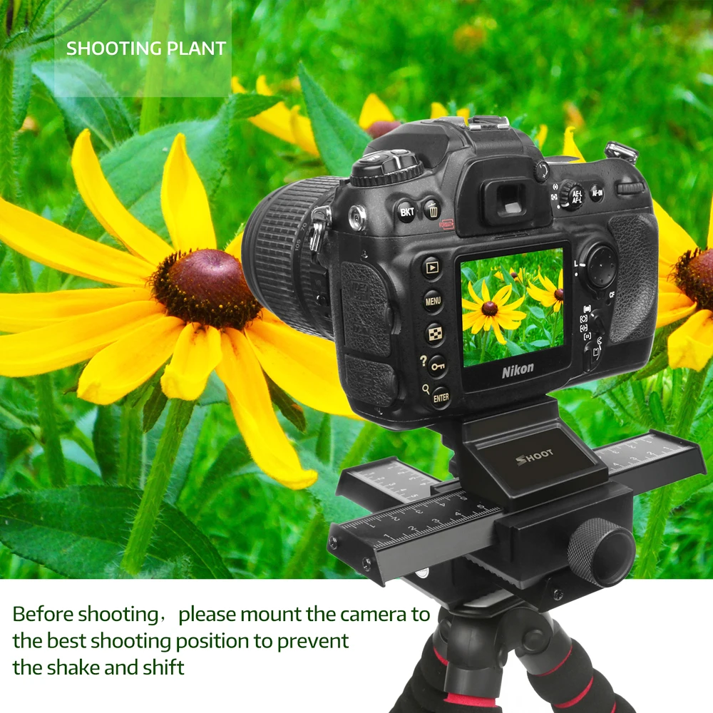 

SHOOT 4 Way Macro Focusing Focus Rail Slider Close-Up Shooting for Canon Nikon Pentax Olympus Sony Samsung Digital SLR Camera DC