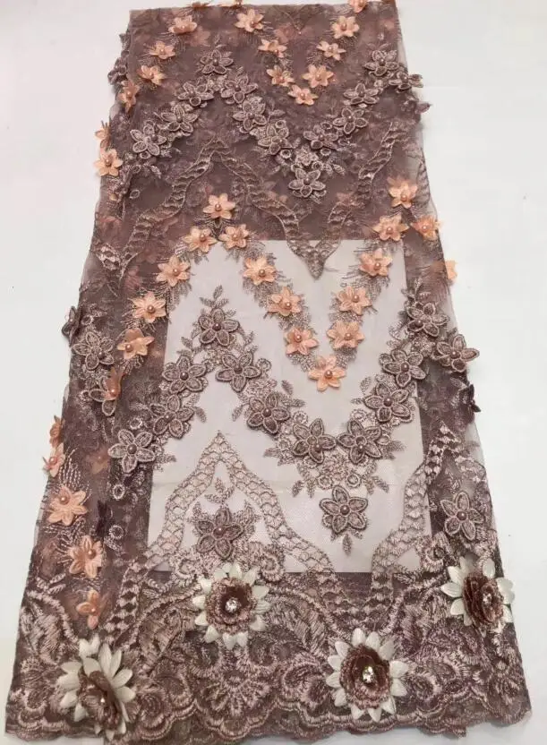 good design Anan-3205 french lace with flower elegant fabric Embroidered tulle hot sales | Дом и сад