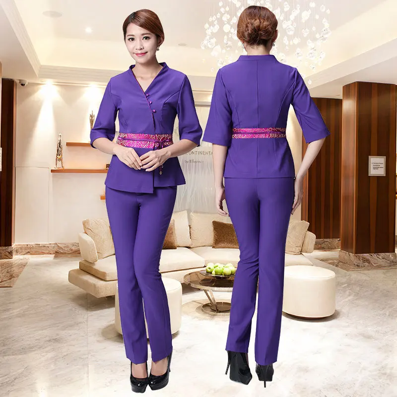 Женская Униформа для сотрудниц спа салонов комплект из двух предметов одежды