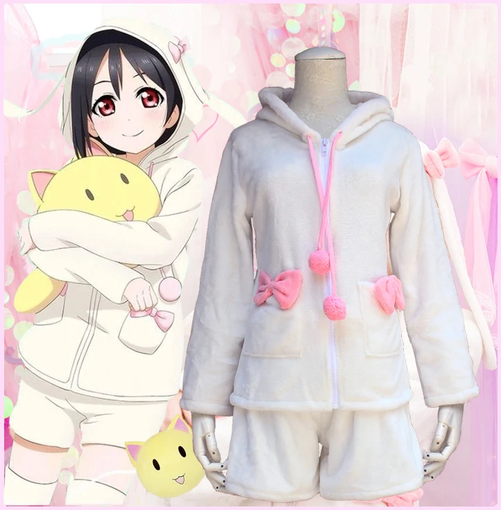 Японское аниме LoveLive! Костюм для косплея язава Нико одежда пижама с кроликом