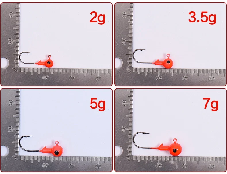 

5 PSC / Lot New High Quality 2g/3g/5g/7g/10g /14 g/20g Lead Lead Hook Jig Lure Fishing Hooks For Soft Bait Fishing Gear