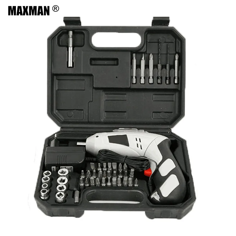 MAXMAN Аккумуляторная дрель 4 8 В DC Батарея электрическая отвертка Перезаряжаемые