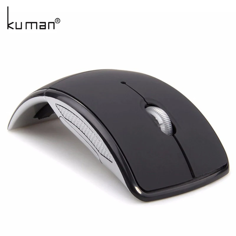 Kuman Wireless Mouse 2.4G Computer Foldable Travel Notebook Mute Mini Mice USB Nano Receiver for Laptop Desktop YLM-B001 | Компьютеры и