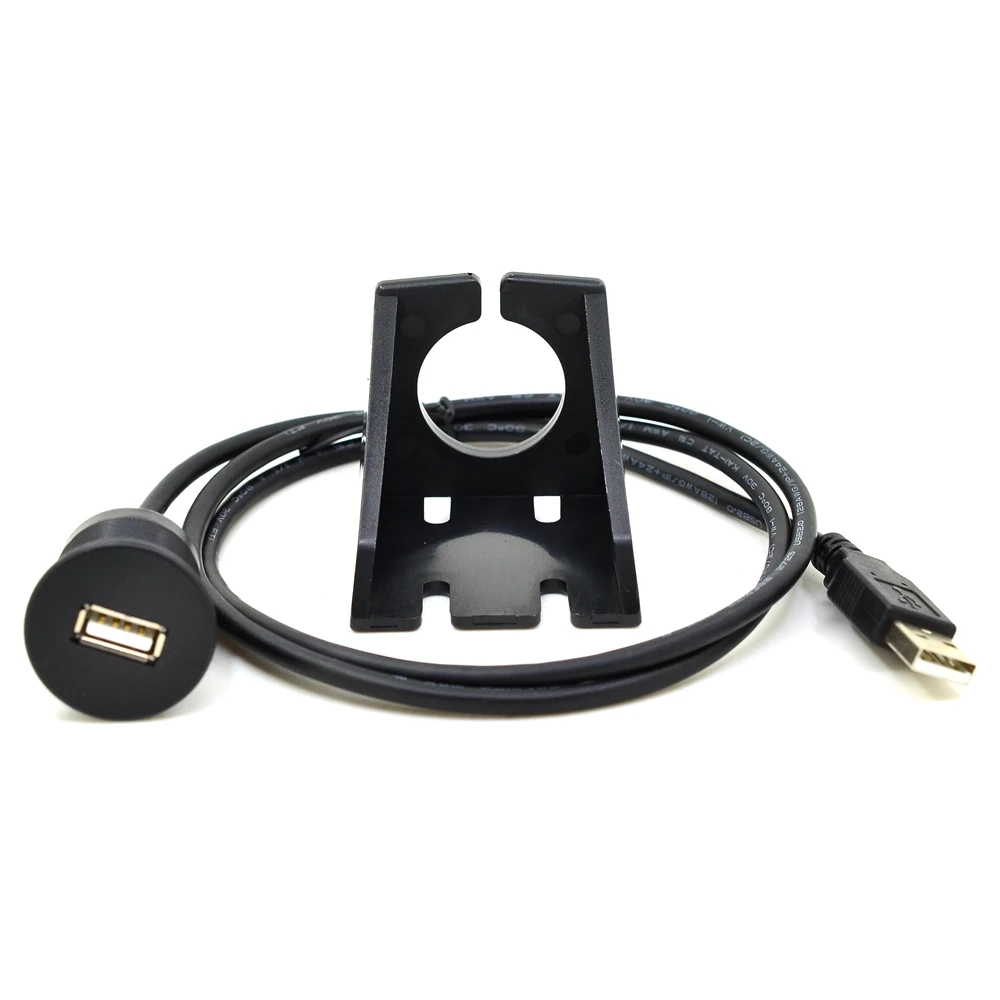 

3FT USB 2.0 AUX Flush Mount Car Mount Extension Cable For Car Truck Boat Motorcycle Dashboard Panel 1M