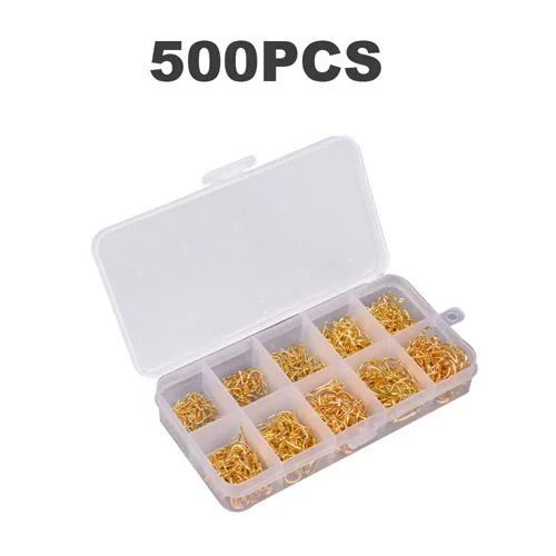 500pcs god 500 шт./лот, карбоновый набор рыболовных крючков для карпа, размер 3#-12#, пресноводные рыболовные крючки для соленой воды, офсетные рыболовные крючки для карпа, рыболовные крючки, коробка для снастей B4 - Цвет: 500pcs god
