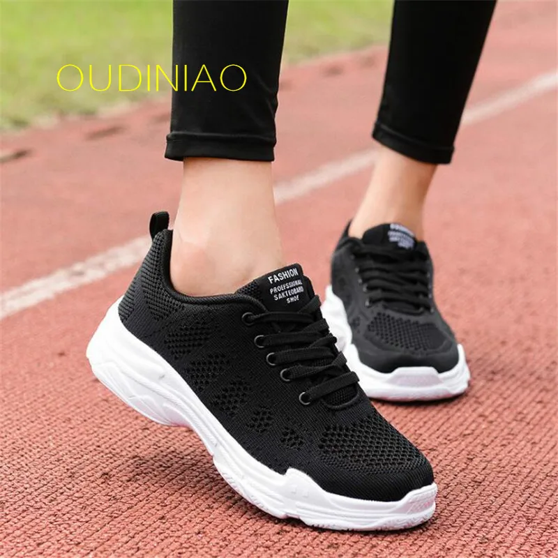 Дышащие кроссовки модная женская обувь Женская Белая повседневная Zapatos De Mujer Tenis
