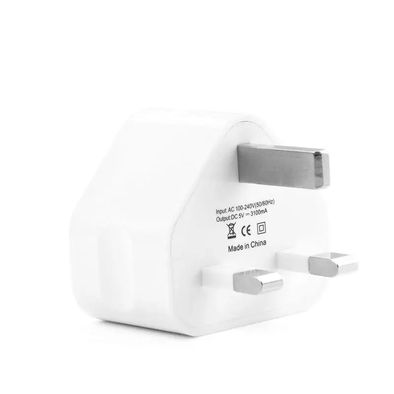Jeebel UK USB зарядное устройство 2.1A сетевой настенный 3 контактный разъем адаптер с usb