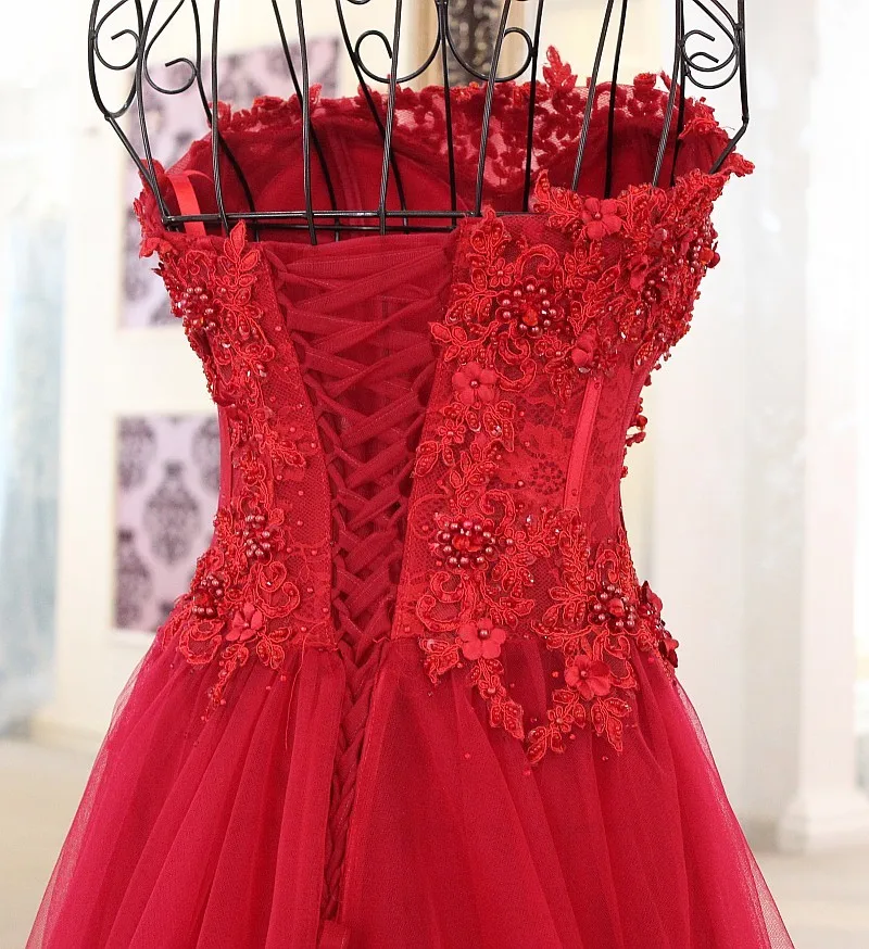 Роскошное вечернее платье со стразами красный атласный с бисером сексуальное