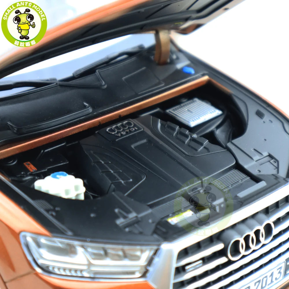 1/18 минишампы Audi Q7 Почти настоящий литой металлический Автомобиль SUV модель игрушки День рождения девочки мальчика подарок коричневый