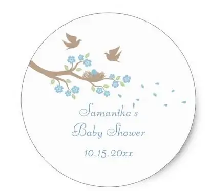 

1.5inch Birds Nest Baby Shower Sticker