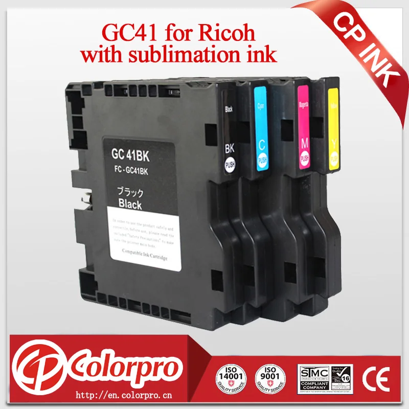 CP 4PK GC41 GC 41 высококачественный сублимационный картридж с чернилами для Ricoh Aficio SG3100