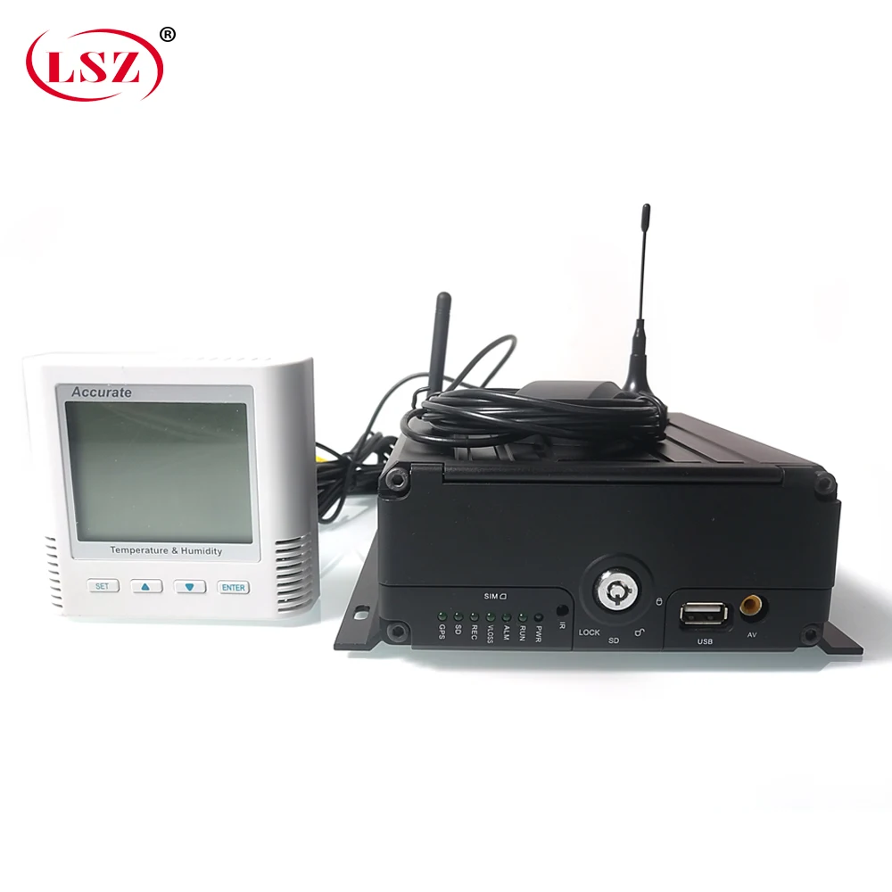 LSZ hard drive + sd card 8 channel ahd remote monitoring 4g gps wifi mdvr temperature and humidity sensor crane /excavator/bus |