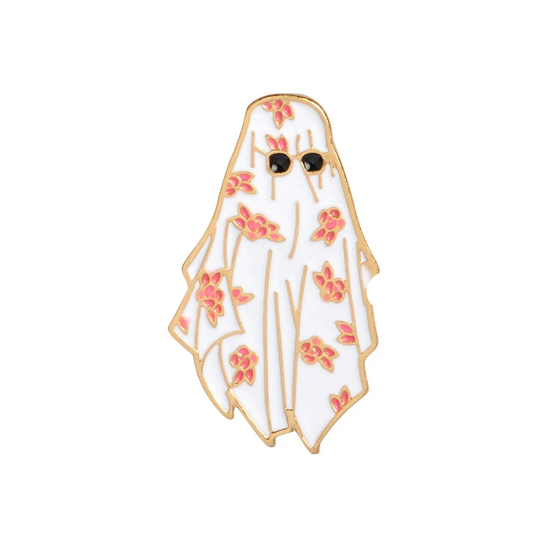 

Dress up Brooches pins Man wearing a flower robe with sunglasses Bijoux Cartoon brooch Badge collection Gift for party