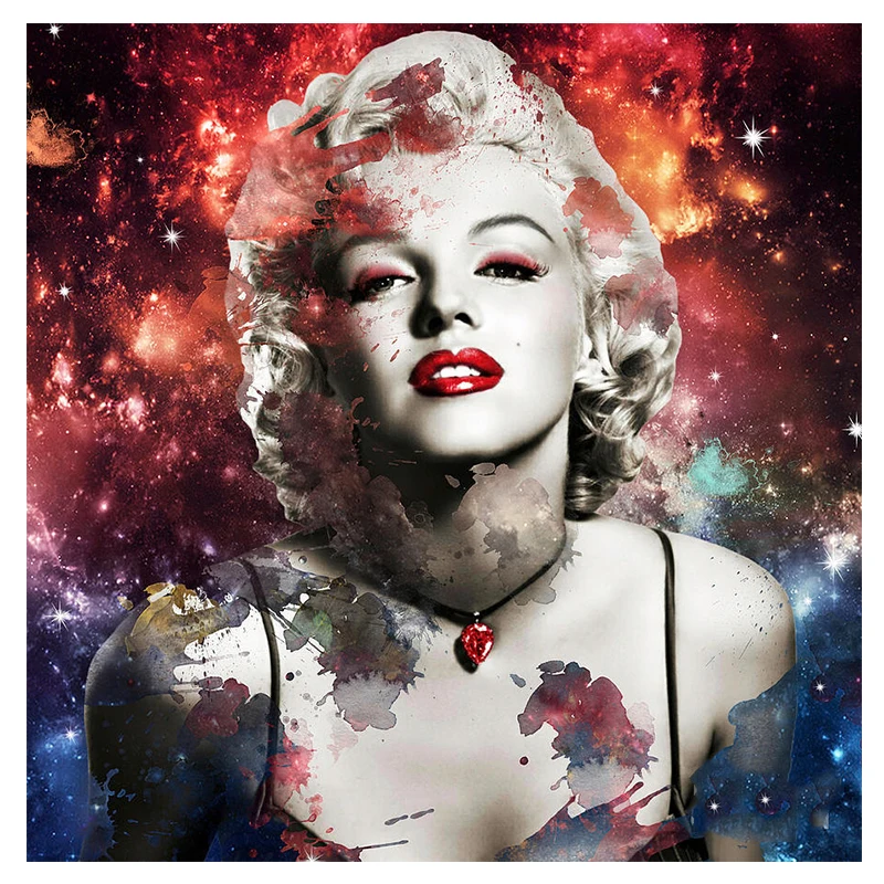 Алмазная картина полностью квадратная/круглая Мэрилин Монро вышивка мозаика
