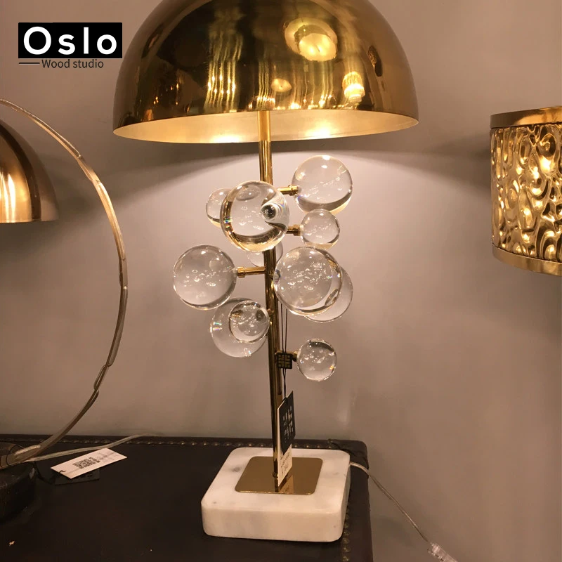 Oslo деревянные модные хрустальные настольные лампы для спальни роскошные